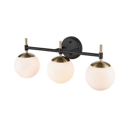 929 Lighting 3 Light Bathroom Vanity Fixture in Multiple Finishes with Opal Glass Shades