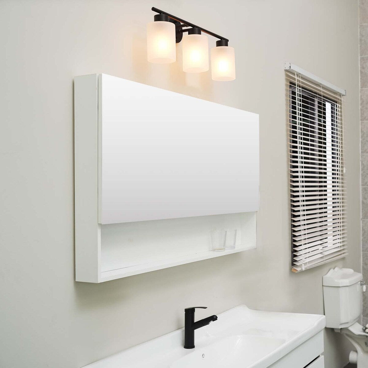 Bellevue Lydia 3 Light 23 Wide Bathroom Vanity Light with Frosted