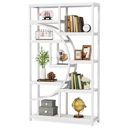 Bookshelf 5 Shelf Industrial Etagere Bookcase for Bedroom, Living Room, Home Office