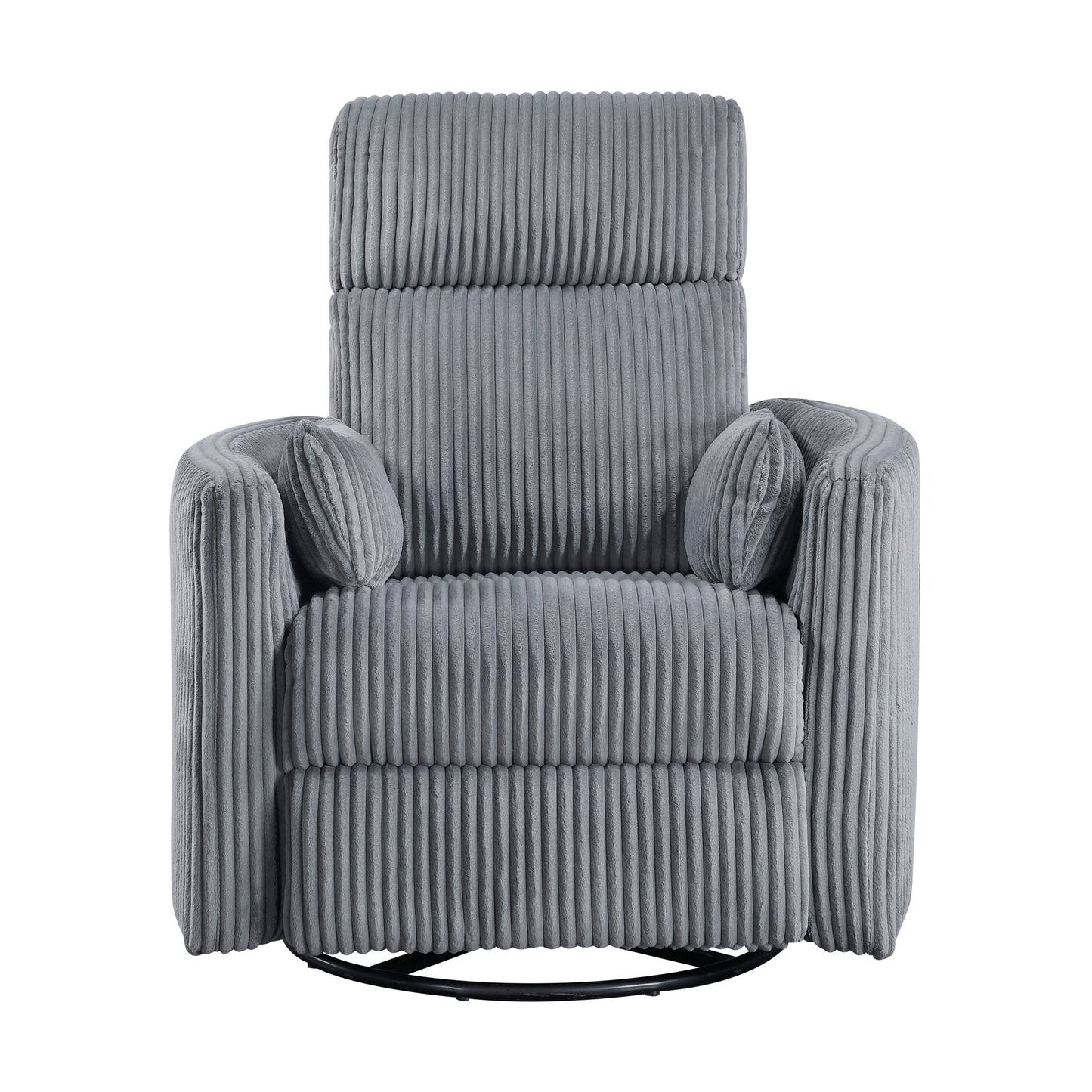 Braidy Corduroy Swivel Glider Manual Reclining Chair