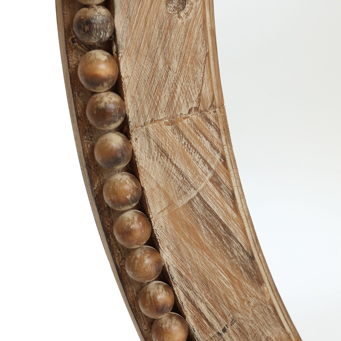 Cameo Wood Framed 32-Inch Oval Wall Mirror, Bathroom Wall Mirror - 31.89 H x 24 W x 1.26 D