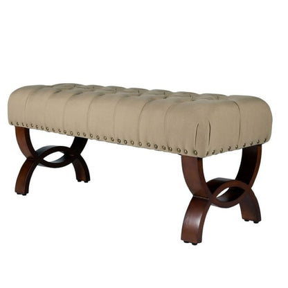 Carolina Tufted Bench With Nailhead Trim