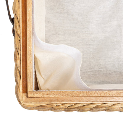 happimess Hyacinth/Wood Underbed Storage Bin with Wheels & Handles