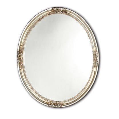 Chloe Antique Silver Oval Mirror