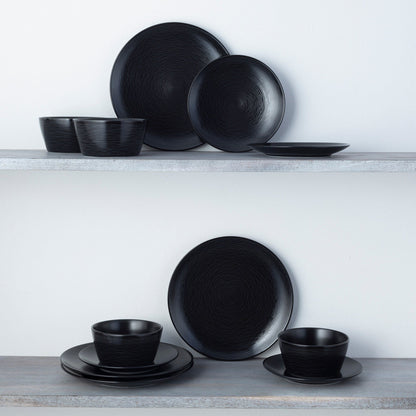 Noritake Colorscapes Swirl 12-Piece Coupe Dinneware Set, Service For 4