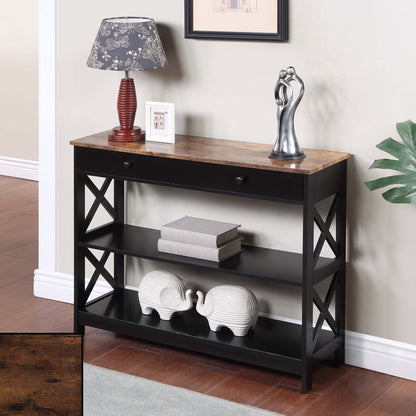 Convenience Concepts Oxford 1 Drawer Console Table with Shelves