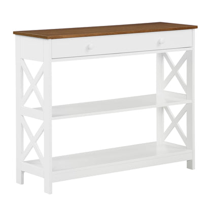 Convenience Concepts Oxford 1 Drawer Console Table with Shelves