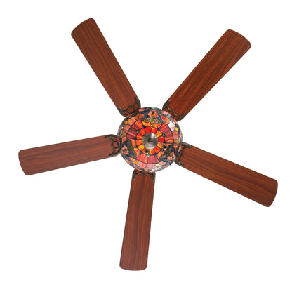 Copper Grove Guasipati 52-inch Tiffany-style Magna Carta Ceiling Fan - 52L x 52W x 16.5