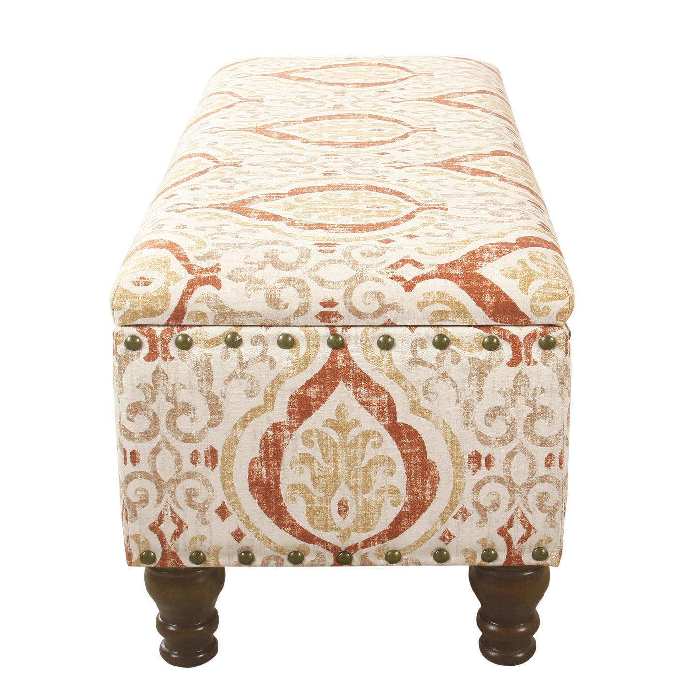 Copper Grove Muscari Upholstered Storage Bench with Nailhead Trim