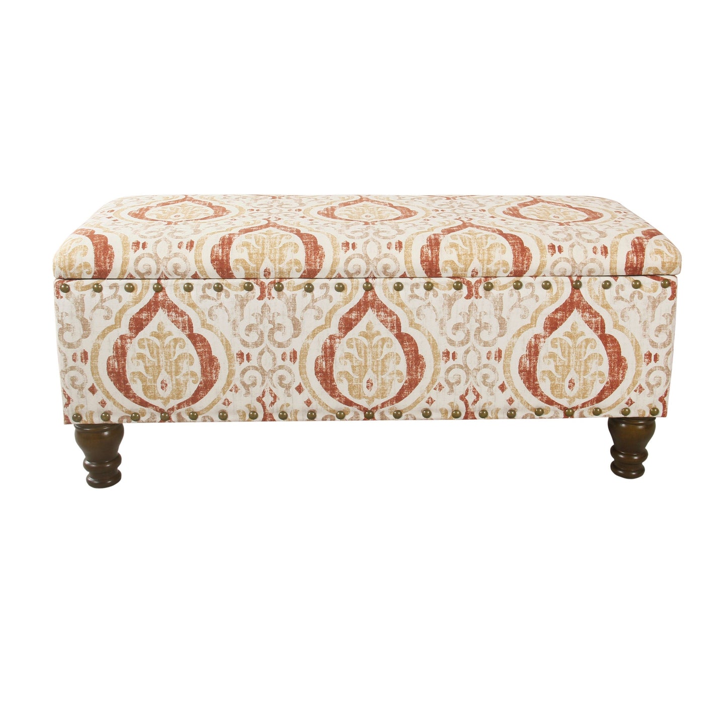 Copper Grove Muscari Upholstered Storage Bench with Nailhead Trim