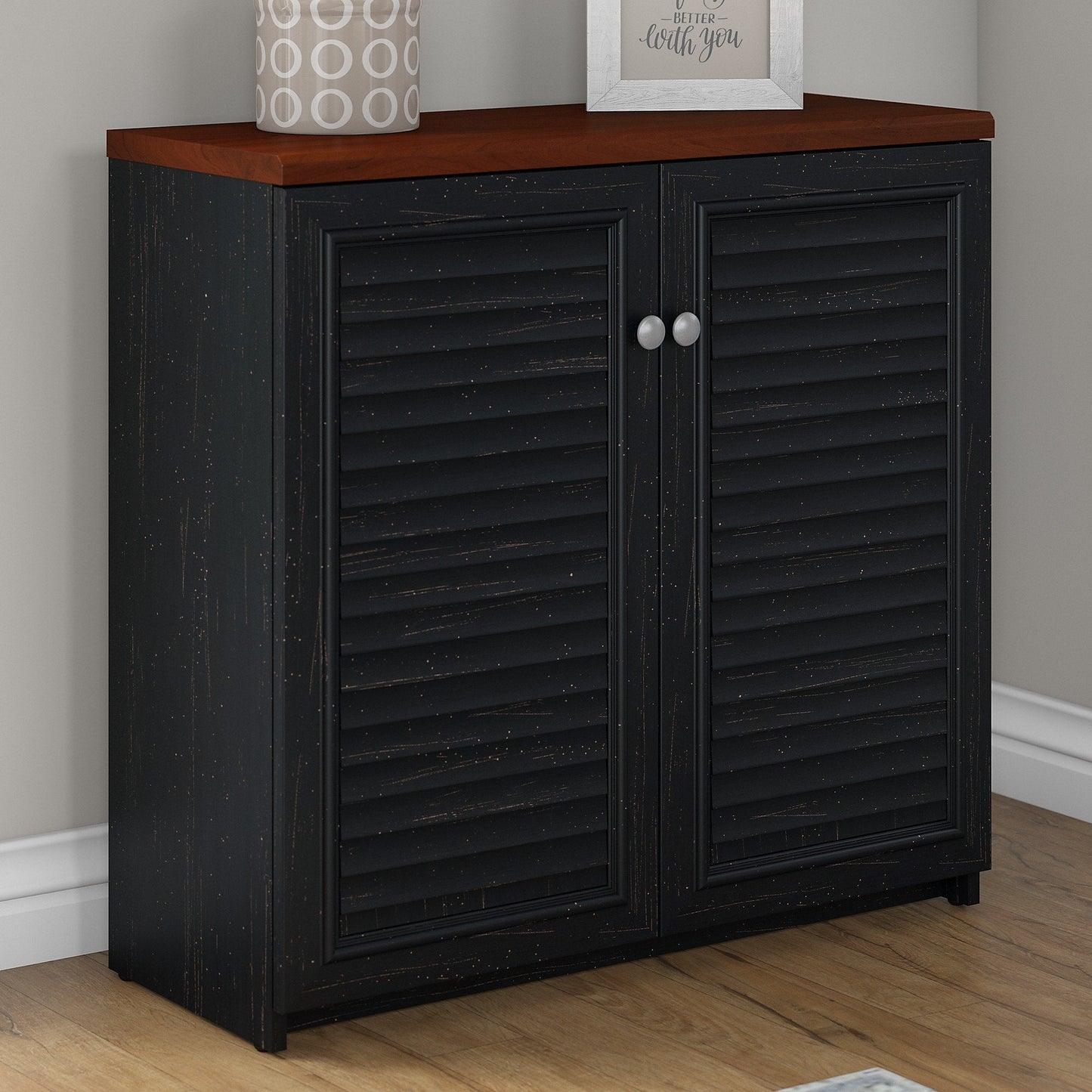 Fairview Storage Cabinet with Doors and Shelves by Bush Furniture - 31.73L x 12.76W x 30.71H