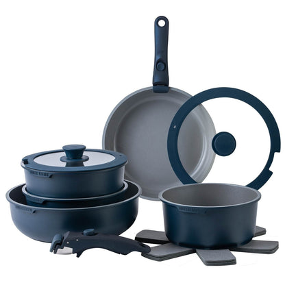 Country Kitchen 16 Piece RV Cookware Set Ceramic with Removable Handle Oven Safe