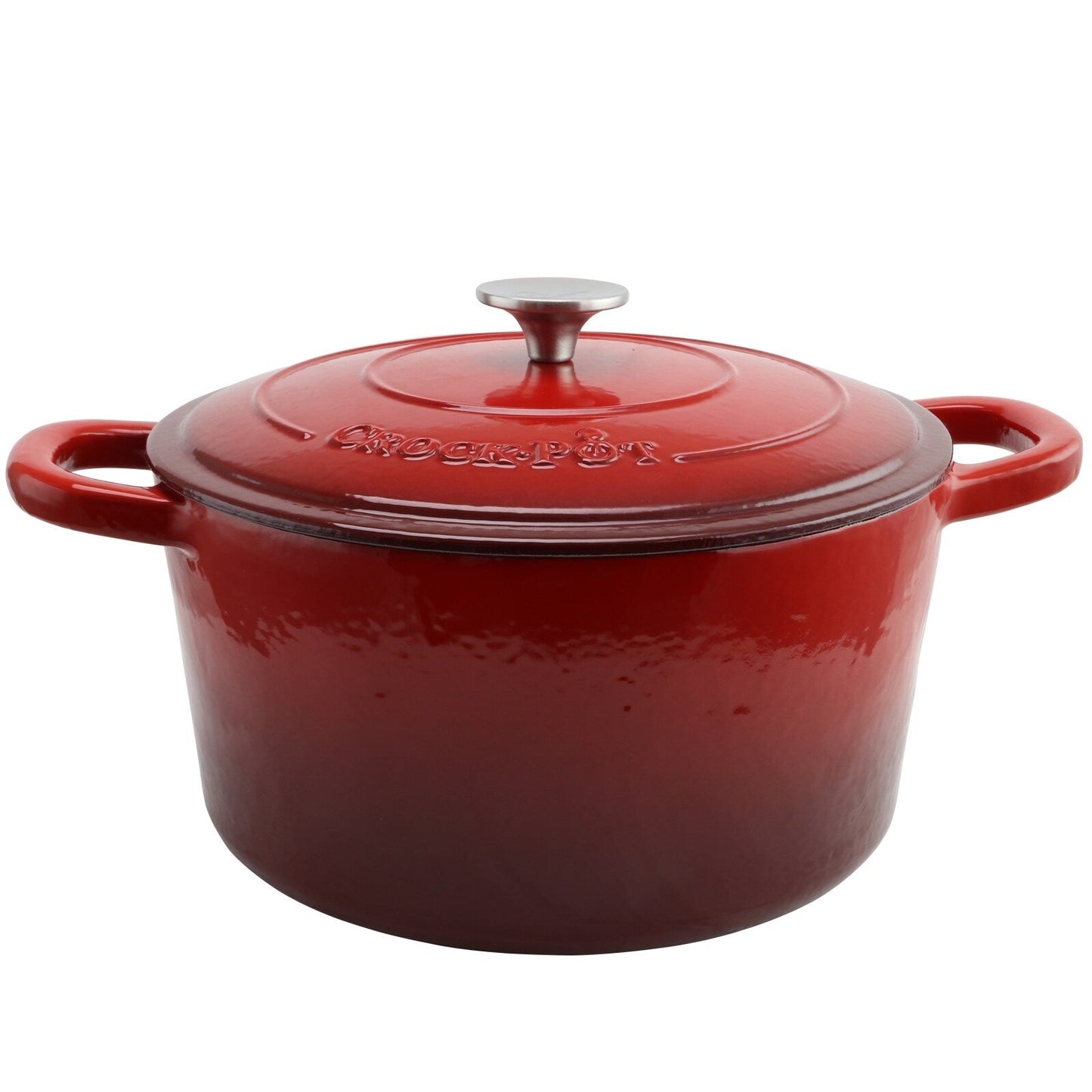 Craftsman 7 Quart Dual Handle Cast Iron Round Dutch Oven in Pepper Red