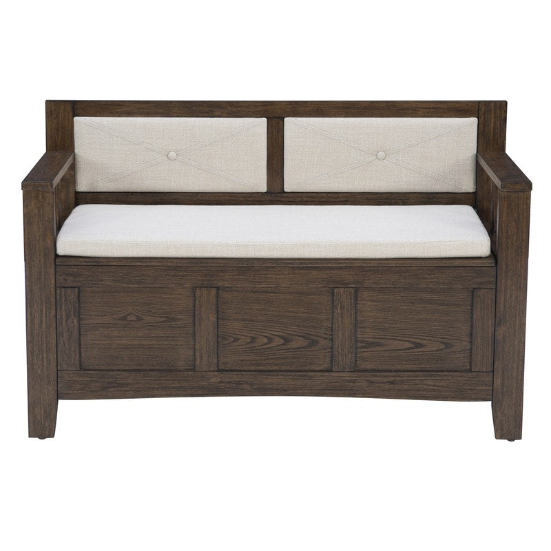 Dahlia Wood Flip Top Storage Entryway Bench