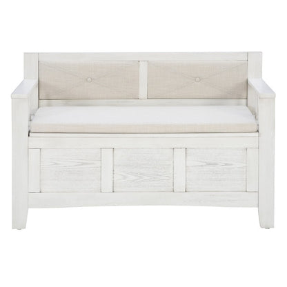 Dahlia Wood Flip Top Storage Entryway Bench