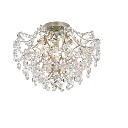 Dalia Elegant Indoor 3-light Crystal Flush Mount