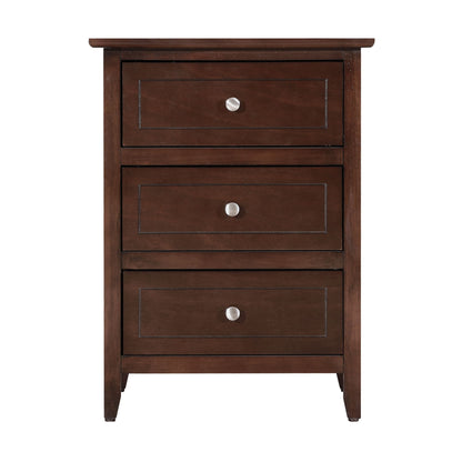 Daniel 3-drawer Transitional Wooden Nightstand