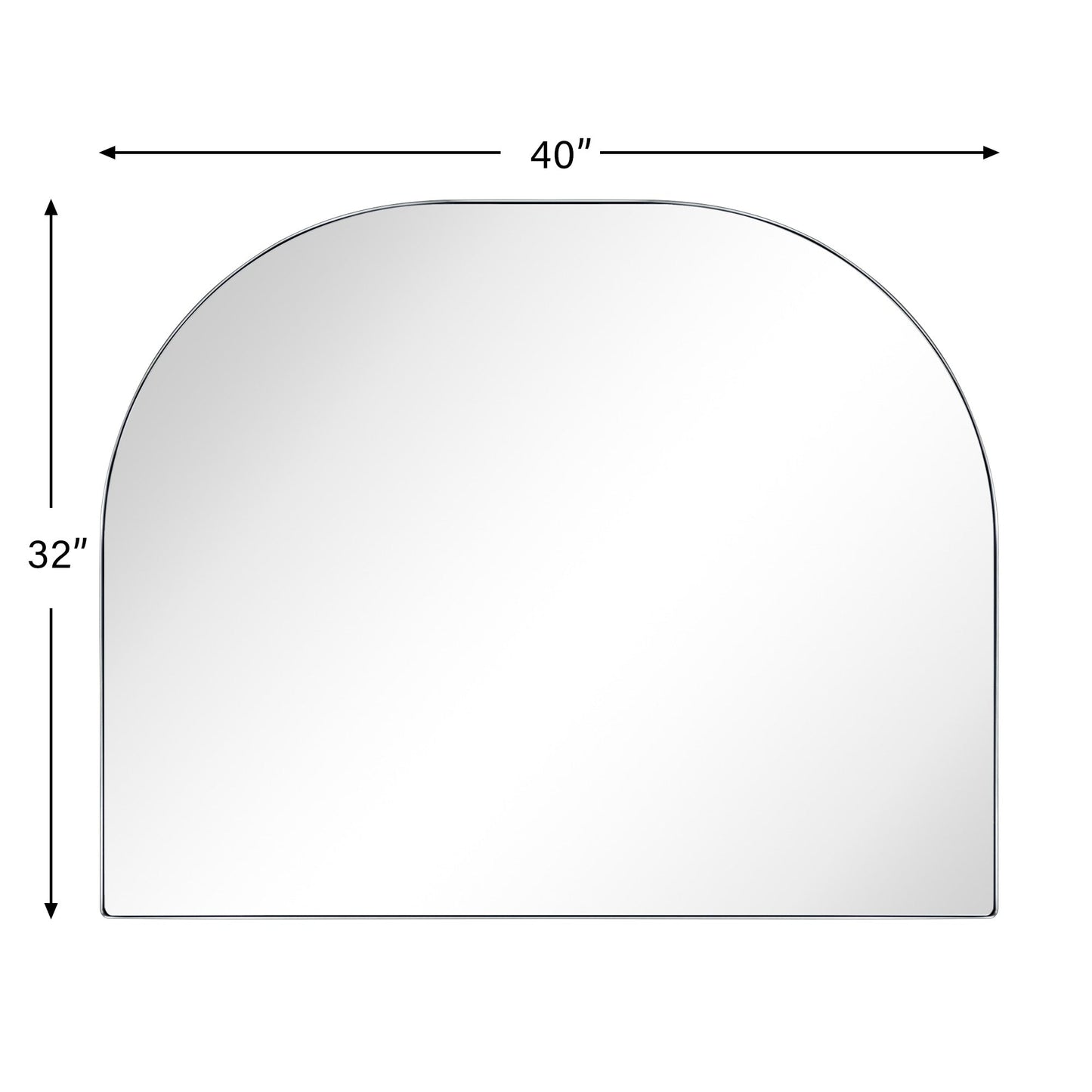 TEHOME Dezerae Large Arch Mirror for Mantel, 40'' W x 32'' H