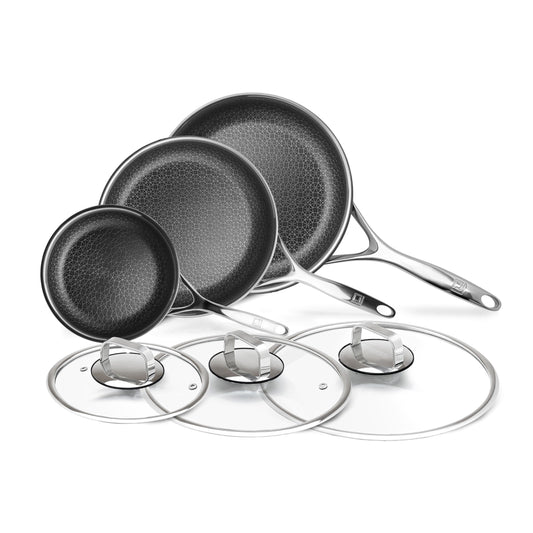 DiamondClad 6pc Hybrid Nonstick Frying Pan Cookware Set