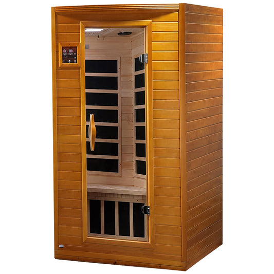 Dynamic Saunas Andora 2-Person Low EMF FAR Infrared Sauna, Canadian Hemlock Wood