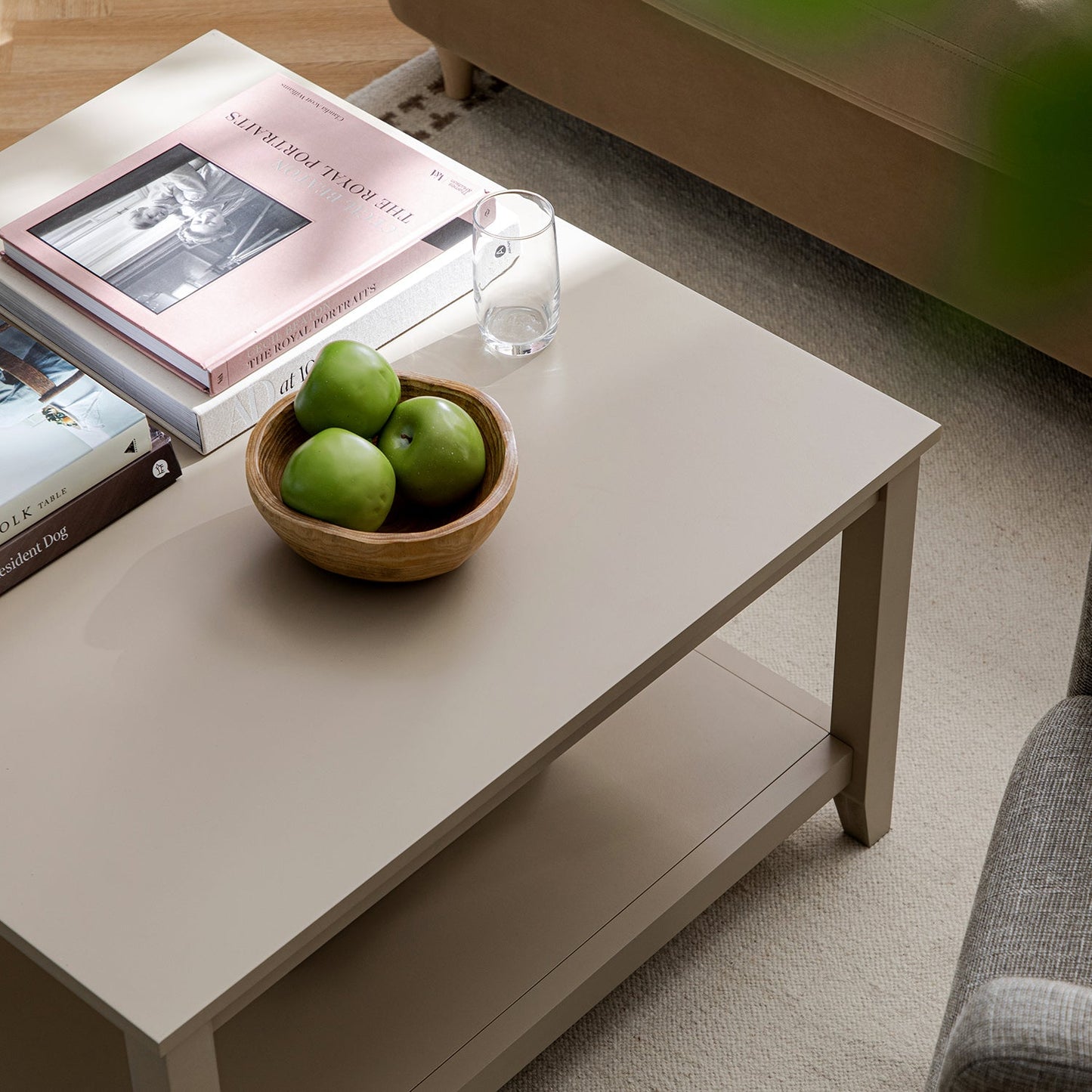 Oakham 80cm Square Coffee Table, Deep Greige