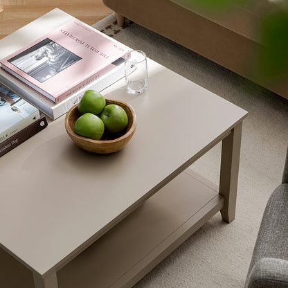 Oakham 80cm Square Coffee Table, Deep Greige