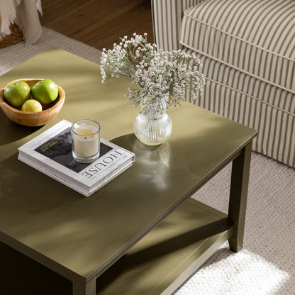Oakham 80cm Square Coffee Table, Olive Grove