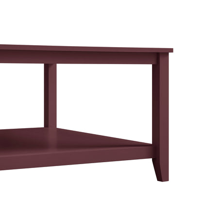Oakham 80cm Square Coffee Table, Wild Cherry