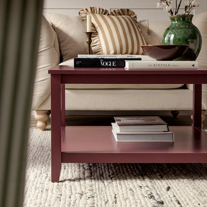 Oakham 80cm Square Coffee Table, Wild Cherry