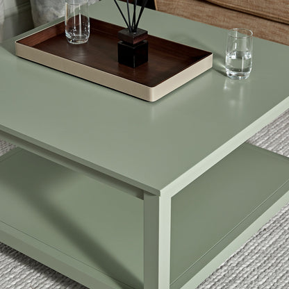 Oakham 80cm Square Coffee Table, Desert Sage