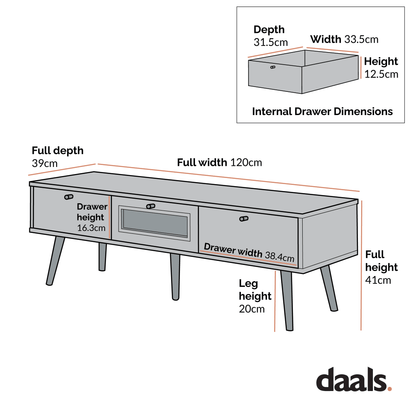 Anya Woven Rattan 3-Drawer TV Unit in Black