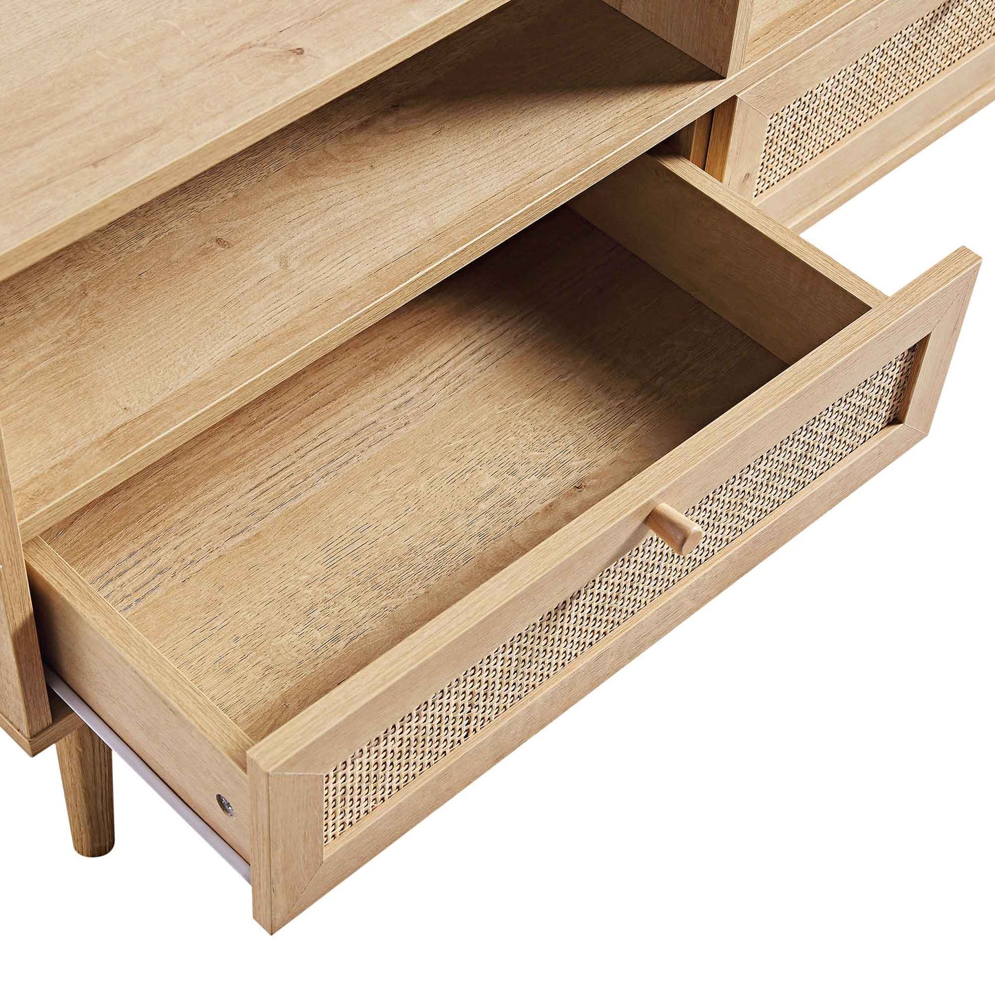 Frances Woven Rattan 160cm 3-Drawer TV Unit, Natural