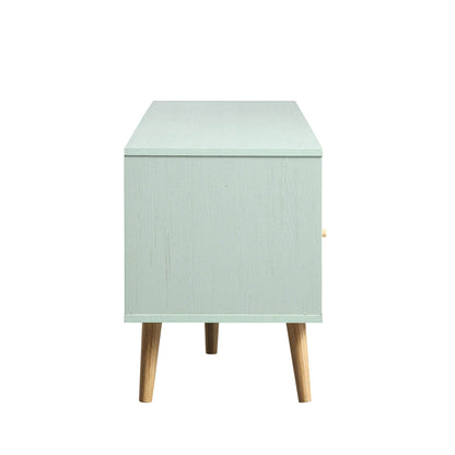 Frances Woven Rattan 160cm 3-Drawer TV Unit, Mint