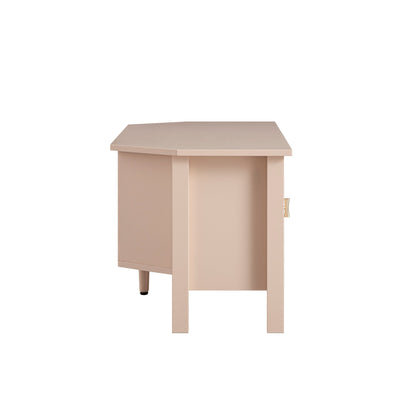 Oakham 120cm Corner TV Unit, Nude Pink