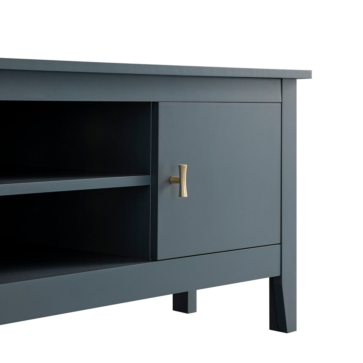Oakham 120cm Corner TV Unit, Stormy Blue