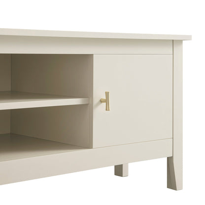 Oakham 120cm Corner TV Unit, Shaded White
