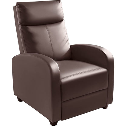 Furniwell PU Leather Sofa Recliner with Padded Seat and Backrest.