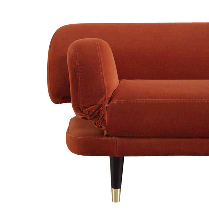 Solna 2-Seater Sofa Bed, Rust Velvet