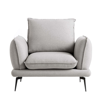 Obriel Grey Marl Fabric Armchair