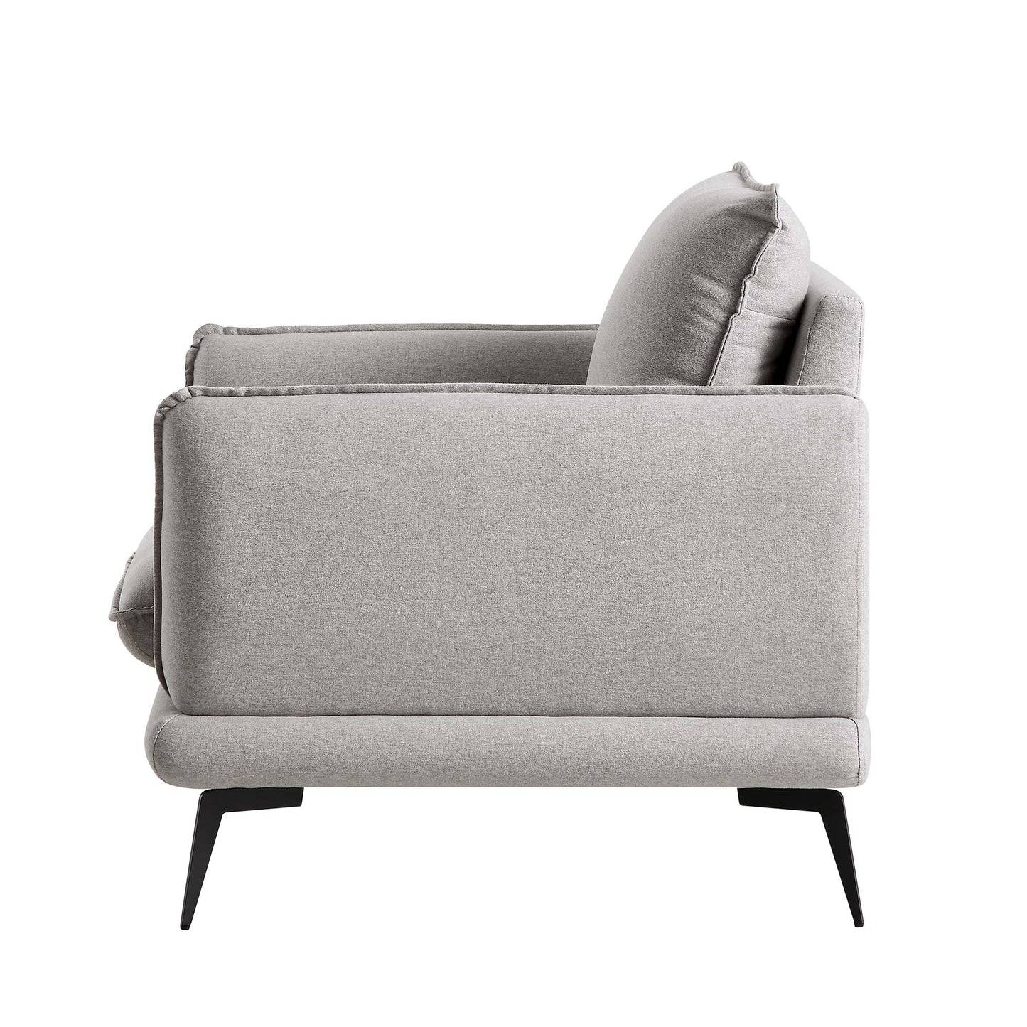 Obriel Grey Marl Fabric Armchair
