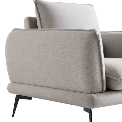 Obriel Grey Marl Fabric Armchair