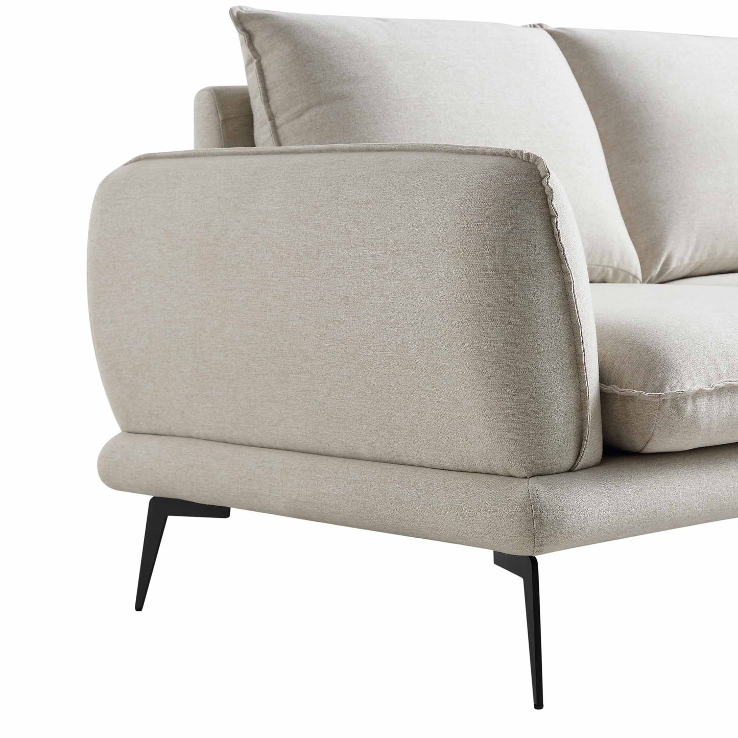 Obriel Oatmeal Fabric Sofa, 2-Seater