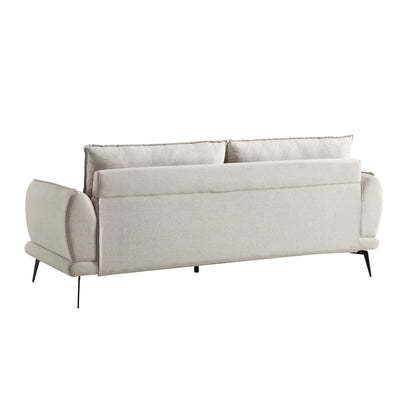 Obriel Oatmeal Fabric Sofa, 3-Seater