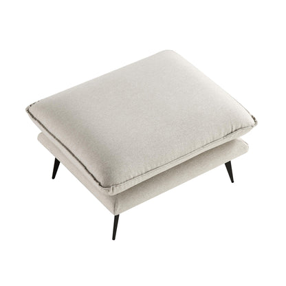 Obriel Oatmeal Fabric Footstool