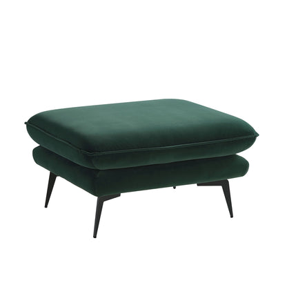 Obriel Forest Green Velvet Footstool