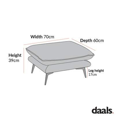 Obriel Grey Marl Fabric Footstool