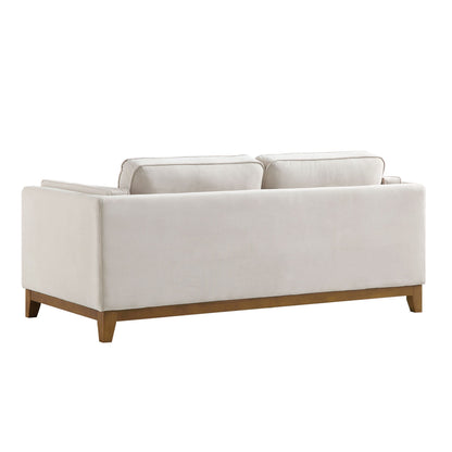 Dipley Champagne Velvet Sofa, 2-Seater