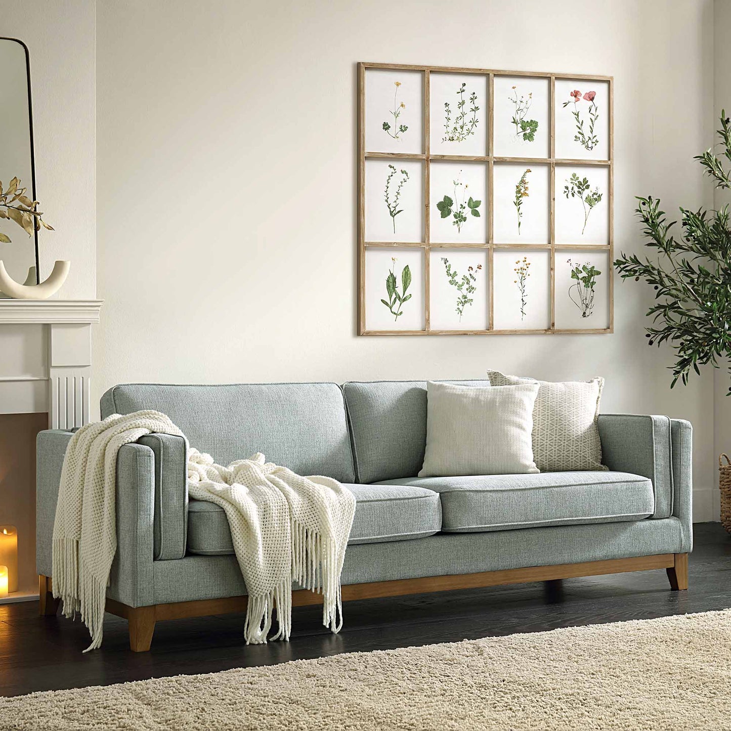 Dipley Sage Fabric Sofa, 3-Seater