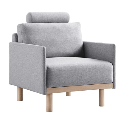 Timber Grey Marl Fabric Armchair