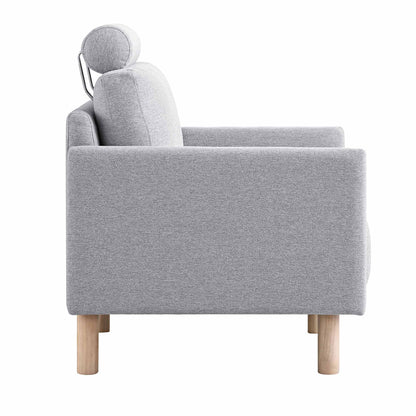 Timber Grey Marl Fabric Armchair